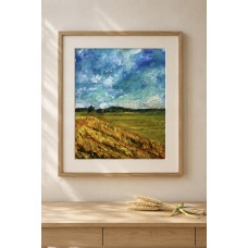 “Ukrainian Gold. Wheat Fields” – Original Oil Painting by Marina Stognieva